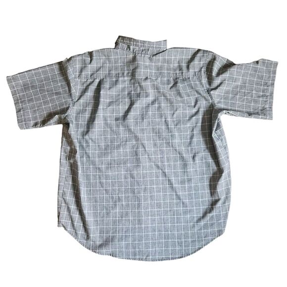 Orvis Shirt Mens XXL Gray White Check Button Up Short Sleeves Fishing Oitdoors - Picture 2 of 9